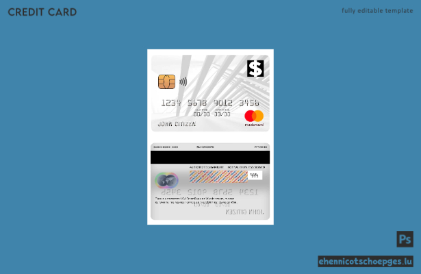 USA First Bank of Wiki Mastercard Beispielvorschau